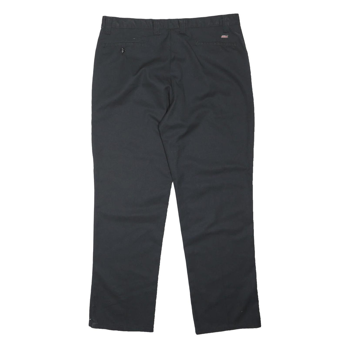 DICKIES Mens Black Relaxed Straight Trousers W38 L32 Workwear Durable Cotton
