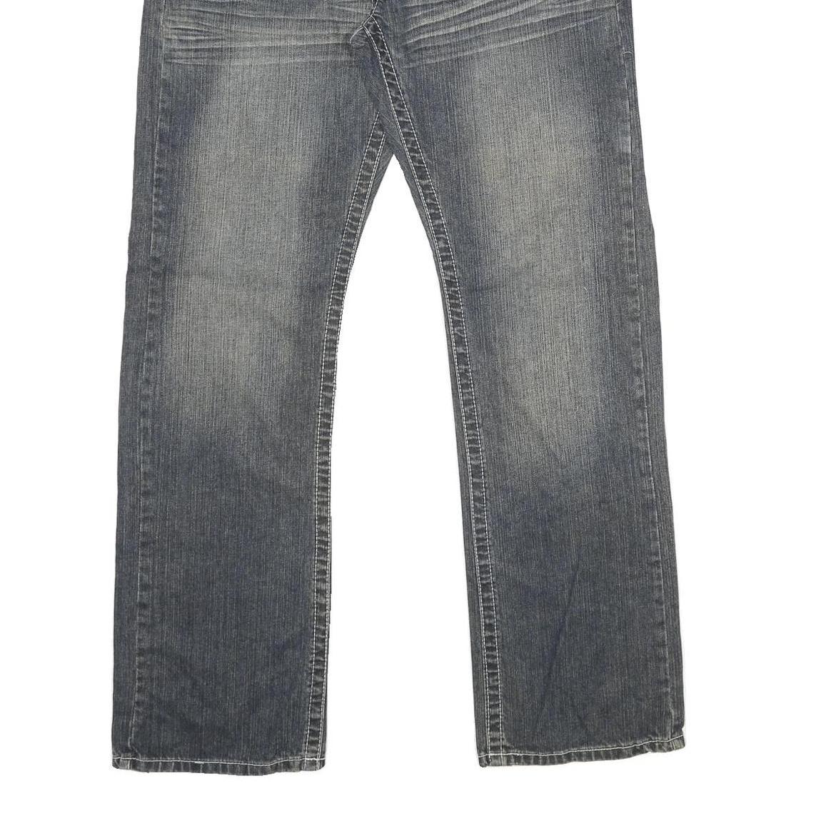 REQUEST JEANS Mens Relaxed Blue Denim Medium W34 L32 Classic Cotton Zip Pocket