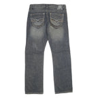 REQUEST JEANS Mens Relaxed Blue Denim Medium W34 L32 Classic Cotton Zip Pocket