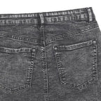GARAGE Womens Black Denim Mini Skirt Cotton Blend Zip Closure XS Stylish Casual