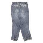 G-STAR Womens Regular Fit Blue Denim Jeans W32 L32 Distressed Style Zip Closure