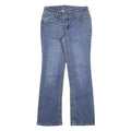 ARYIA Womens Jeans Blue Regular Bootcut Denim Medium W30 L32 Embroidery