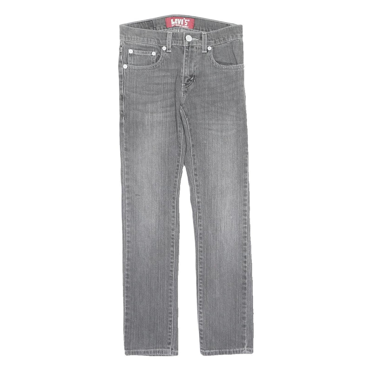 LEVI'S 510 Womens Jeans Grey Slim Skinny Denim Medium W26 L26 Stylish Zip