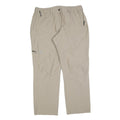 SPORT TREND SHOP Mens Regular Beige Polyester Blend Trousers W34 L32 Casual Zip