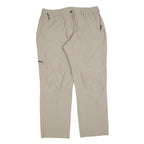 SPORT TREND SHOP Mens Regular Beige Polyester Blend Trousers W34 L32 Casual Zip