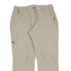 SPORT TREND SHOP Mens Regular Beige Polyester Blend Trousers W34 L32 Casual Zip