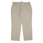 SPORT TREND SHOP Mens Regular Beige Polyester Blend Trousers W34 L32 Casual Zip