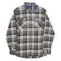 JACHS Mens Grey & Black Check Shirt M Button Pockets Cotton Classic