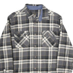 JACHS Mens Grey & Black Check Shirt M Button Pockets Cotton Classic