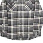 JACHS Mens Grey & Black Check Shirt M Button Pockets Cotton Classic