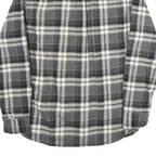 JACHS Mens Grey & Black Check Shirt M Button Pockets Cotton Classic