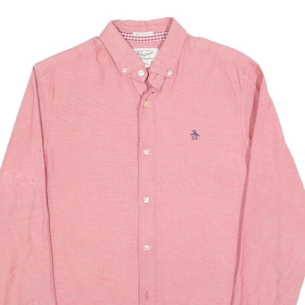 ORIGINAL PENGUIN Mens Pink Cotton Blend Shirt S Button Down Casual Classic