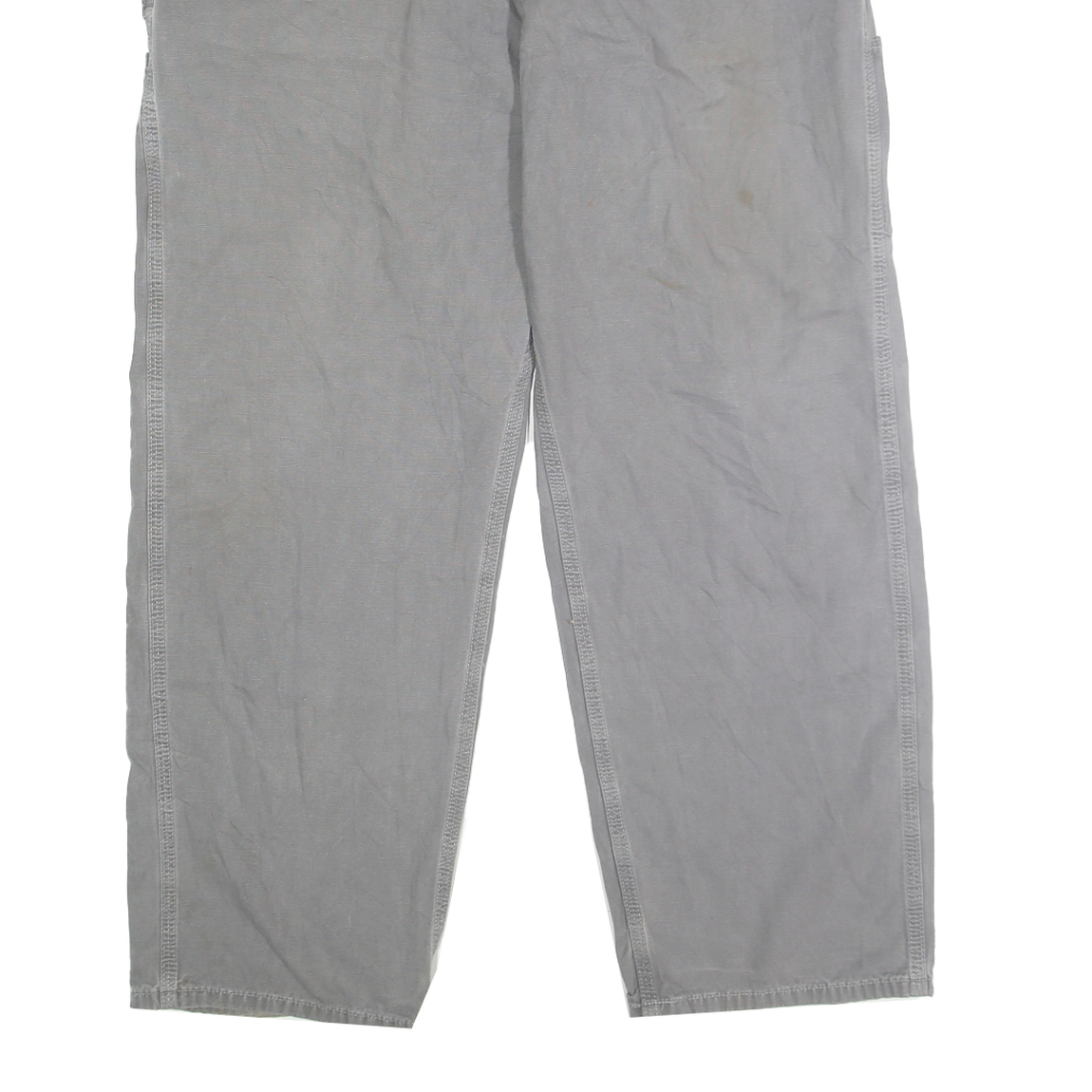 CARHARTT Mens Cotton Grey Loose Straight Trousers W42 L32 Workwear Casual