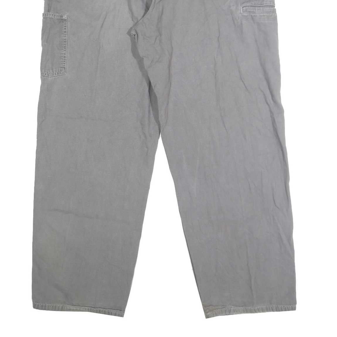 CARHARTT Mens Cotton Grey Loose Straight Trousers W42 L32 Workwear Casual