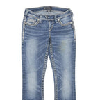 SILVER Womens Jeans Blue Regular Straight Denim Medium W26 L27 Stylish Contrast