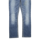 SILVER Womens Jeans Blue Regular Straight Denim Medium W26 L27 Stylish Contrast