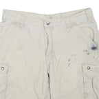 CARHARTT Mens Cotton Blend Beige Cargo Shorts L W36 Workwear Durable
