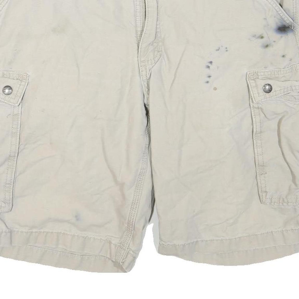 CARHARTT Mens Cotton Blend Beige Cargo Shorts L W36 Workwear Durable