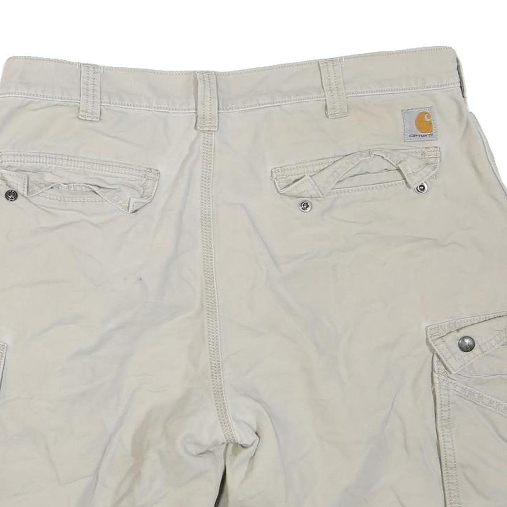 CARHARTT Mens Cotton Blend Beige Cargo Shorts L W36 Workwear Durable