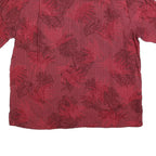 BATIK BAY Mens Red Rayon Shirt XL Tropical Print Casual Button Up