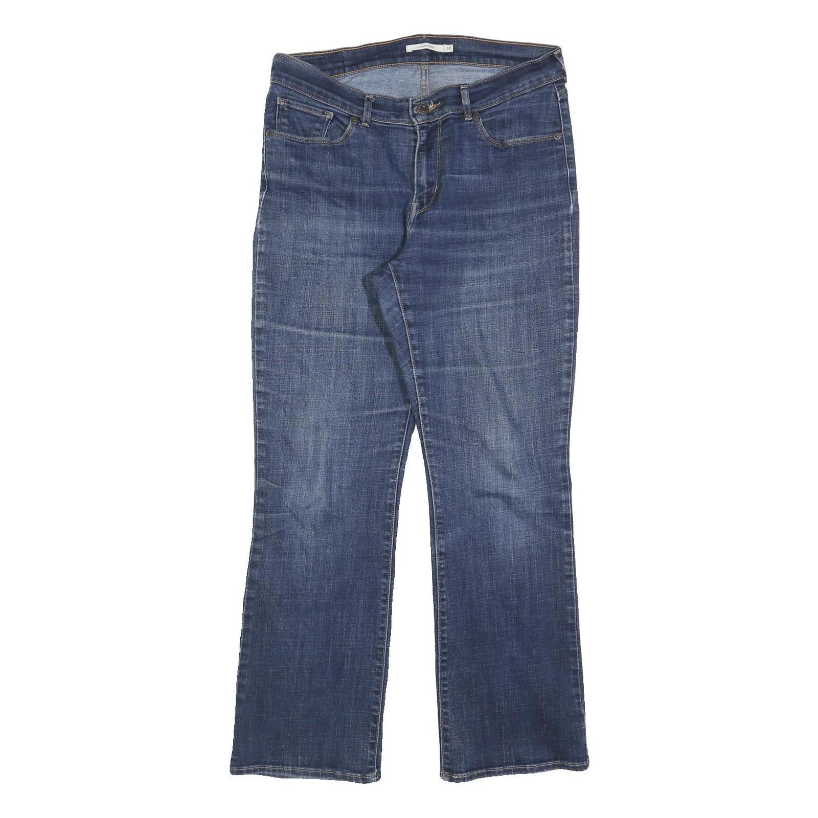 LEVI'S Womens Jeans Blue Classic Straight Denim Medium W30 L30 Comfortable Zip