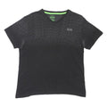 BOSS HUGO BOSS Mens Black & Grey Modern V-Neck Short Sleeve T-Shirt L Jersey