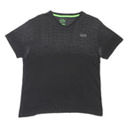 BOSS HUGO BOSS Mens Black & Grey Modern V-Neck Short Sleeve T-Shirt L Jersey