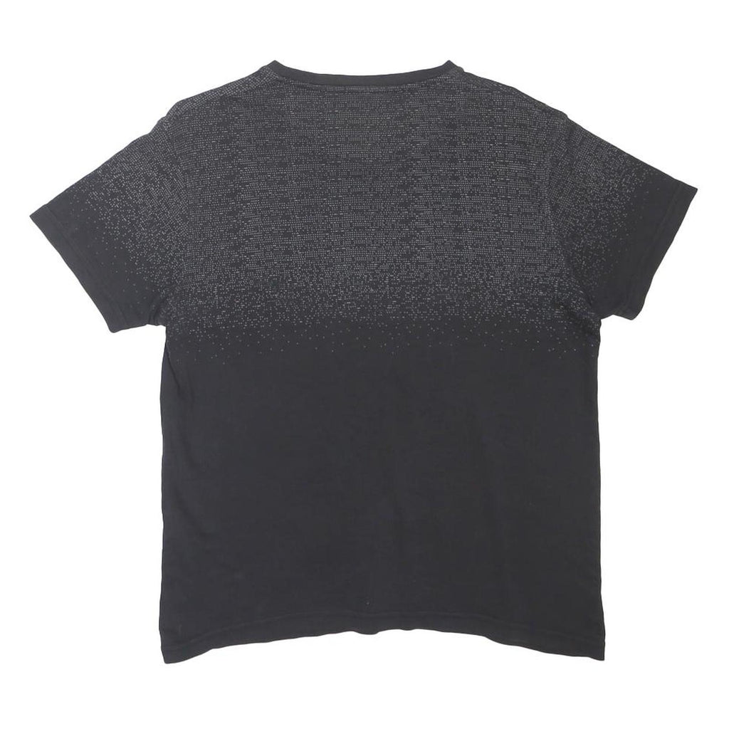 BOSS HUGO BOSS Mens Black & Grey Modern V-Neck Short Sleeve T-Shirt L Jersey