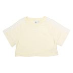 ADIDAS ORIGINALS Womens T-Shirt Yellow Crew Neck UK 8