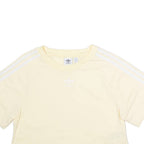 ADIDAS ORIGINALS Womens T-Shirt Yellow Crew Neck UK 8