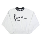 KARL KANI Oversized Cropped Womens Sweatshirt White S