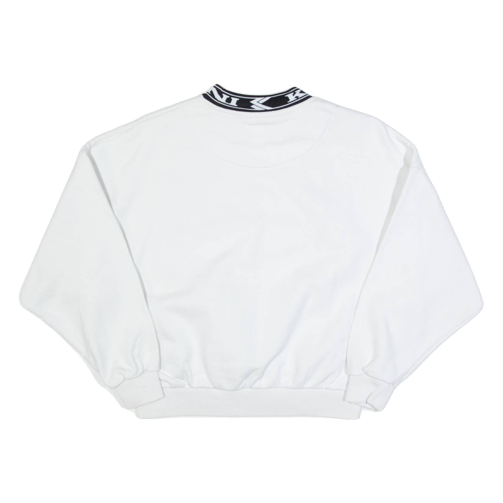KARL KANI Oversized Cropped Womens Sweatshirt White S