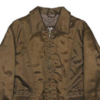 SCHOTT Womens Brown Woven Jacket S Zip Plain Classic Fit