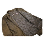 SCHOTT Womens Brown Woven Jacket S Zip Plain Classic Fit