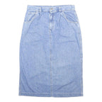 CAROLINA BLUES Womens Blue Denim Straight Midi Cotton Skirt M Stylish Casual