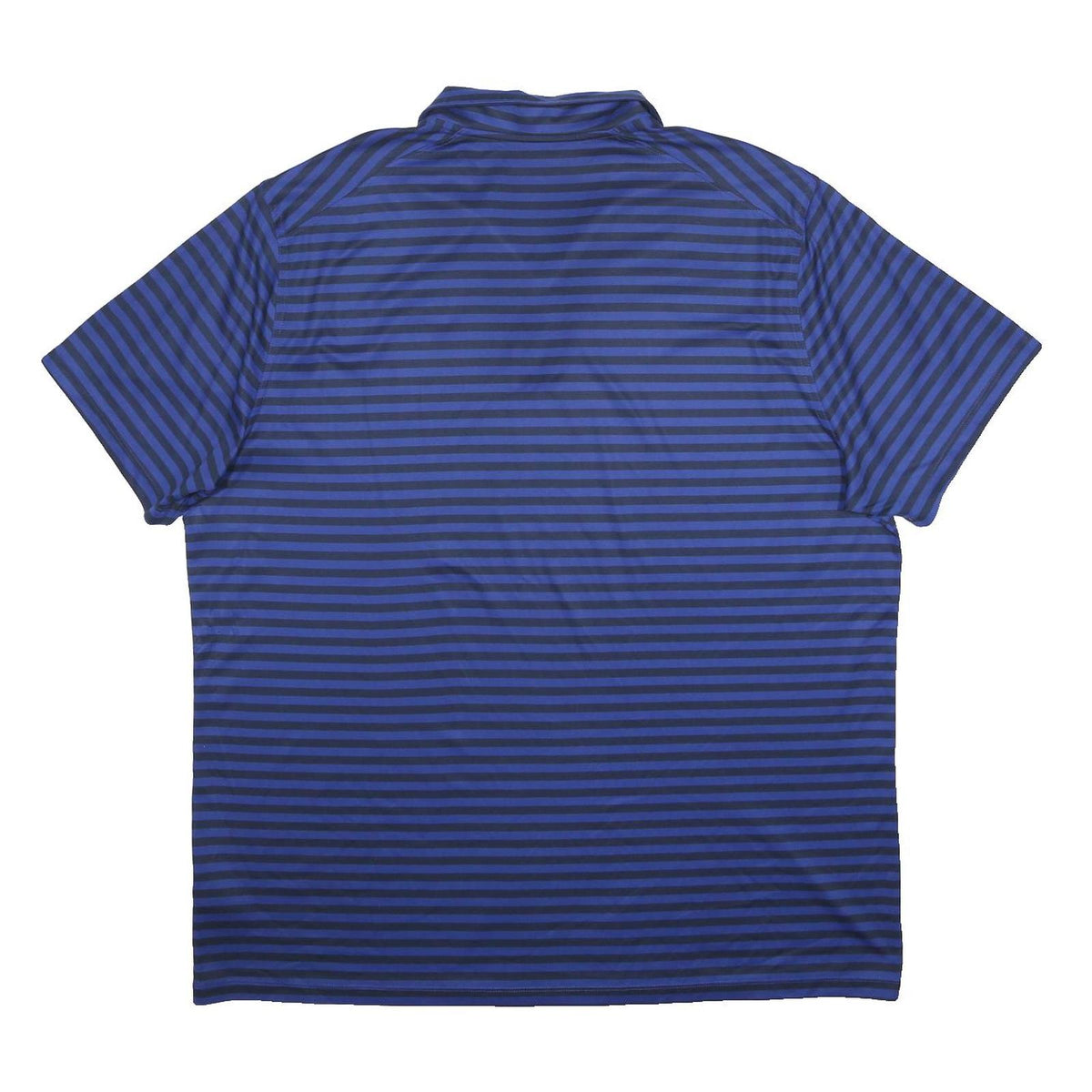 NIKE Mens Blue & Black Striped Short Sleeve Polo Shirt 2XL Dri-Fit Sportswear