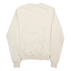NEW BALANCE Mens Cream XS Crew Neck Sweatshirt Cotton Blend Pullover Comfortable