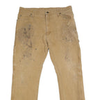 DICKIES Mens Regular Fit Beige Cotton Blend Straight Jeans W36 L32 Workwear