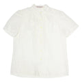 PHILLIPE ROMARIC Womens White Printed Shirt Short Sleeve Button Neck M Light Top