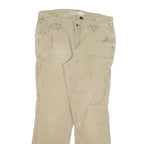 CARHARTT Womens Loose Fit Beige Denim Jeans W34 L30 Workwear Utility Durable