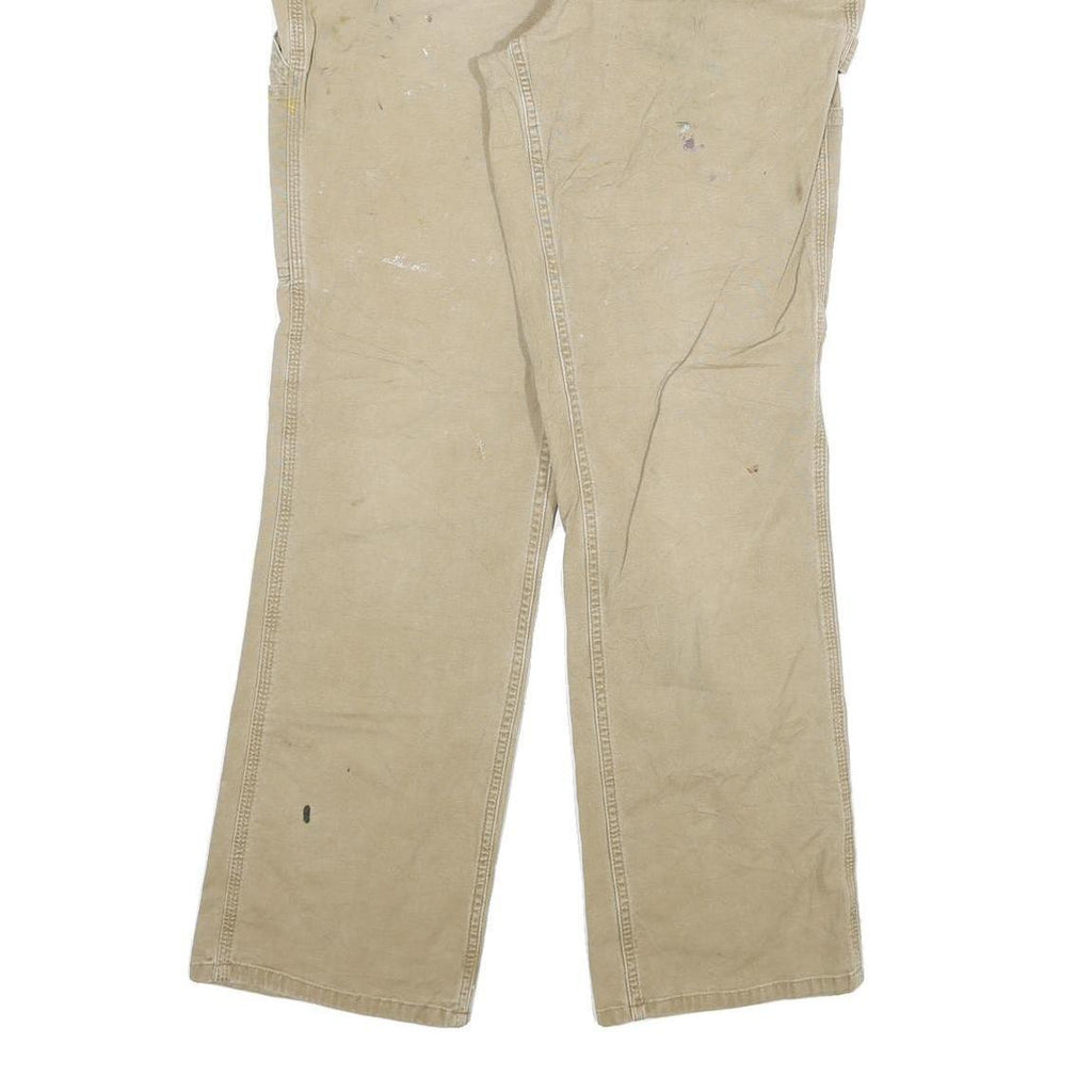 CARHARTT Womens Loose Fit Beige Denim Jeans W34 L30 Workwear Utility Durable