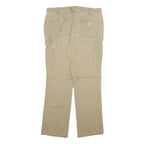 CARHARTT Womens Loose Fit Beige Denim Jeans W34 L30 Workwear Utility Durable