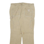 CARHARTT Womens Loose Fit Beige Denim Jeans W34 L30 Workwear Utility Durable