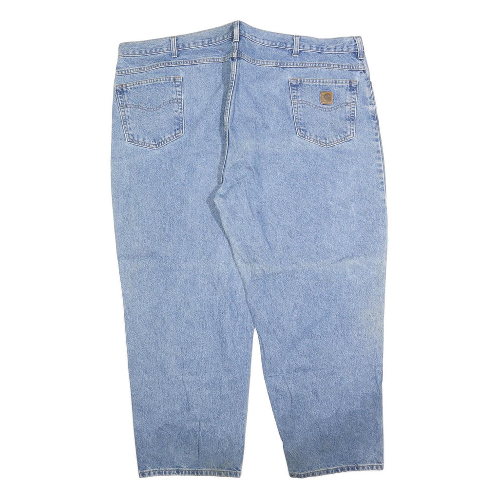 CARHARTT Mens Relaxed Light Blue Denim Jeans W52 L30 Casual Workwear Zip