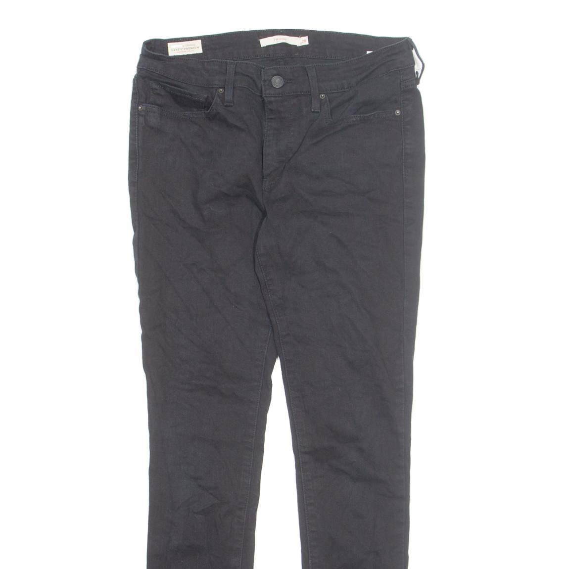 LEVI'S Big E Womens Jeans Black Regular Straight W28 L28