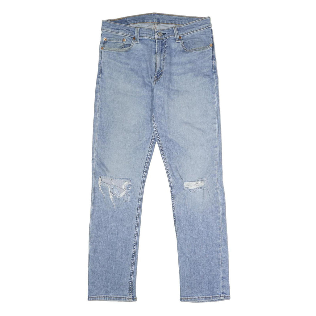 LEVI'S 511 Slim Mens Blue Slim Skinny Denim Medium W34 L32 Distressed Jeans
