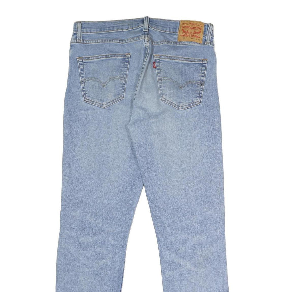 LEVI'S 511 Slim Mens Blue Slim Skinny Denim Medium W34 L32 Distressed Jeans