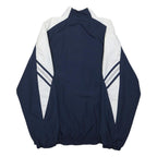 ADIDAS Mens Navy & White Polyester Zip Jacket S Plain Athletic Sports Running