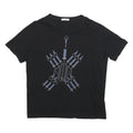 VALENTINO Mens Black Graphic T-Shirt L Short Sleeve Crew Neck Designer Cotton