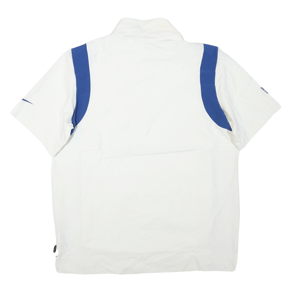 NIKE Mens White & Blue Indianapolis Colts Jacket L Polyester Blend Zip